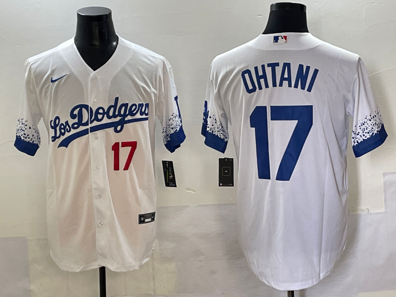Men Los Angeles Dodgers #17 Ohtani white Nike MLB 2025 Jersey style 6